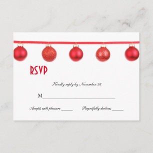 Elegant Christmas Ornaments Holiday Party RSVP
