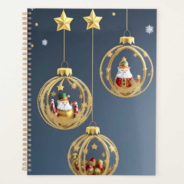 Elegant Christmas Ornaments Planner (Front)