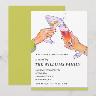 Elegant Christmas Party Cocktail Party Invitation