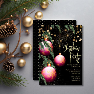 Elegant Christmas Party Custom Invitation
