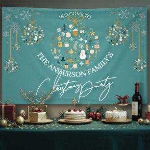 Elegant Christmas Party Festive Holiday Minimalist Banner