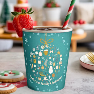 Elegant Christmas Party Festive Holiday Minimalist Paper Cups