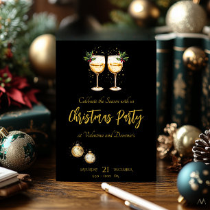 Elegant Christmas Party   Festive Home Celebration Invitation
