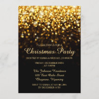 Elegant Christmas Party Gold Shimmering Lights
