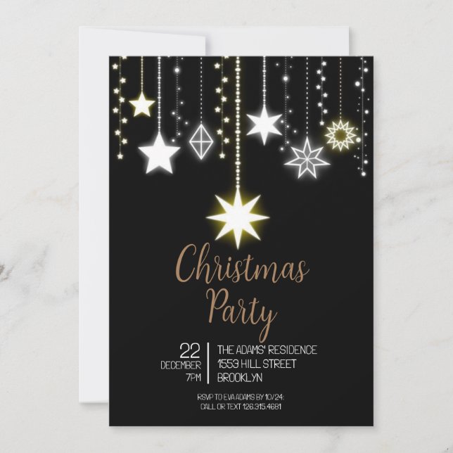 Elegant Christmas Party Invitation (Front)
