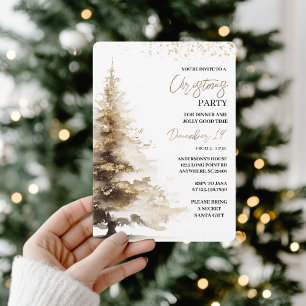 Elegant Christmas Party Invitation