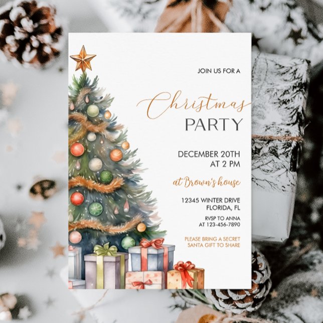 Elegant Christmas Party Invitation (Creator Uploaded)