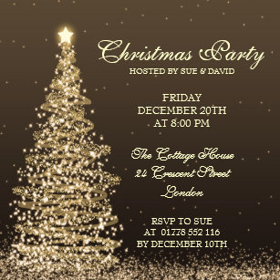 elegant christmas party invitations zazzle uk