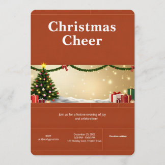 Elegant Christmas Party Invitation