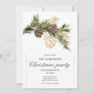 Elegant Christmas Party Invitation