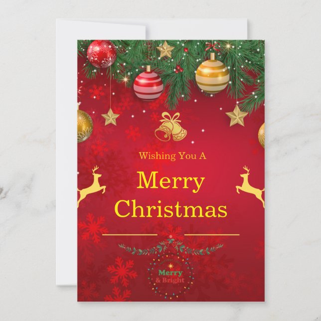 Elegant Christmas Party Invitation Design (Front)