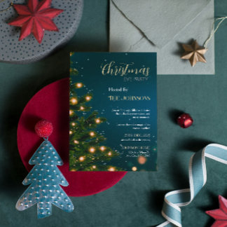 Elegant Christmas Party Invitation for Evening 