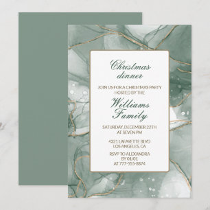 Elegant Christmas Party  invitations dinner 