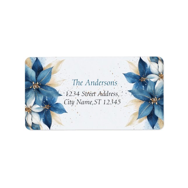 Elegant Christmas Party Modern Label (Front)