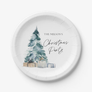 Elegant Christmas Party Paper Plate
