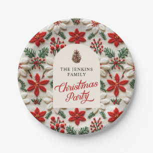 Elegant Christmas Party Personalized Paper Plates