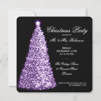 Elegant Christmas Party Purple Tree