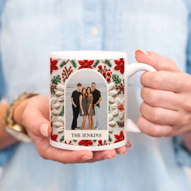 Elegant Christmas Personalised Photo Coffee Mug (Elegant Christmas Photo Coffee Mug)