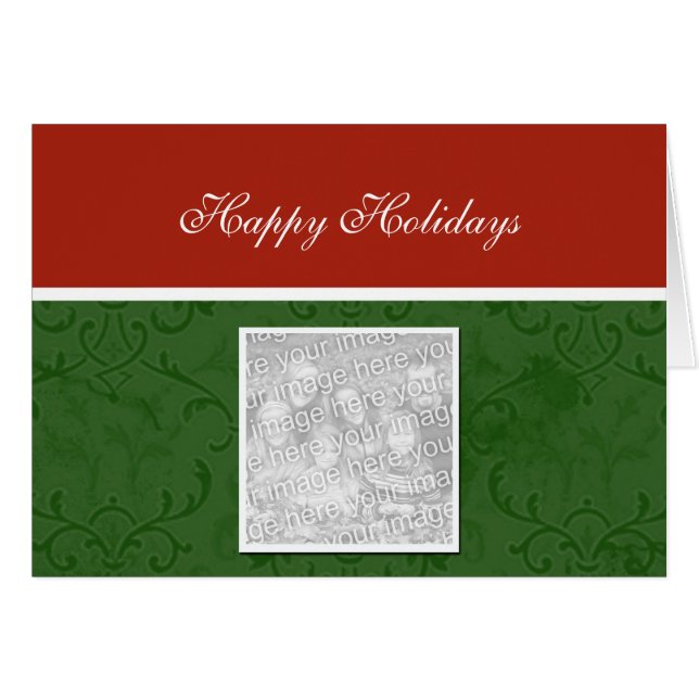 Elegant Christmas Photo Greeting Cards (Front Horizontal)