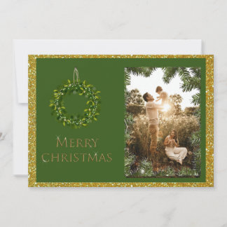 Elegant Christmas Photo Personalise Name Picture Holiday Card