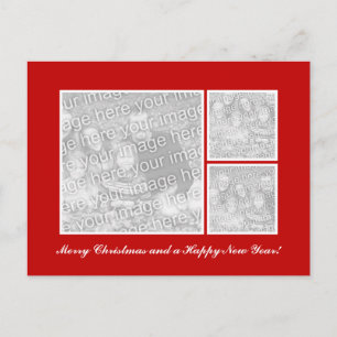 Elegant Christmas photo postcard template