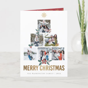 Elegant Christmas Photo Tree  Holiday Card