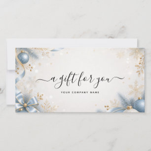 Elegant Christmas QR Code Gift Certificate
