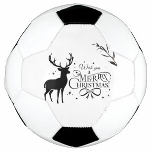 Elegant Christmas Reindeer Art with Holiday Wishes Football