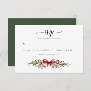 Elegant Christmas RSVP Card