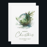 Elegant Christmas Sage Green Ornament Greeting Holiday Card<br><div class="desc">Feel free to contact me if you need any help or new item. I respond soon.</div>