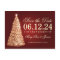 Elegant Christmas Save The Date Gold Red
