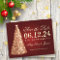 Elegant Christmas Save The Date Gold Red