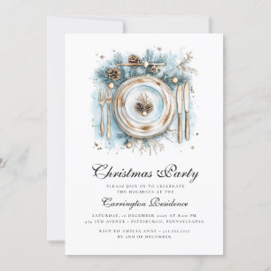 Elegant Christmas Script Dinner/Party Invitation