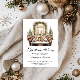Elegant Christmas Script  Dinner/Party Invitation