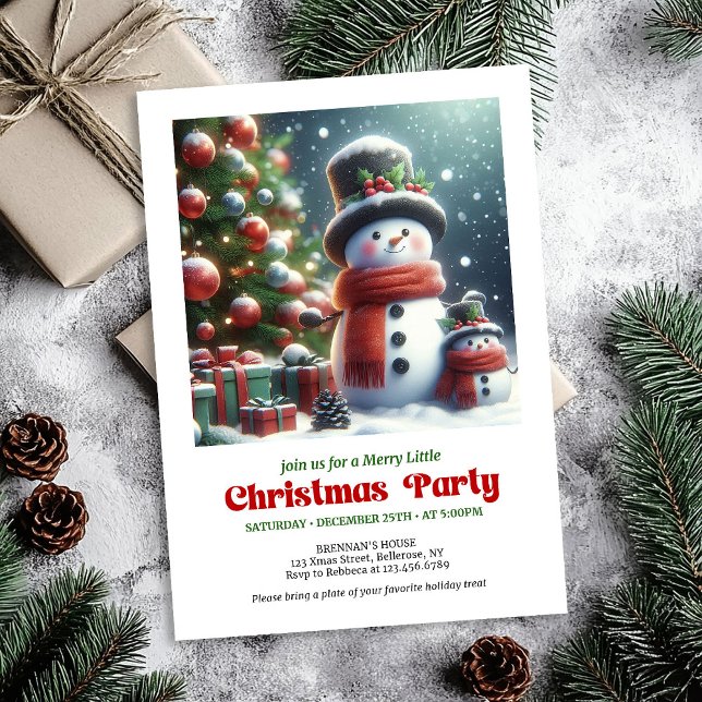 Elegant Christmas snowman invite kids editable (Elegant Christmas snowman invite kids cheer editable

)