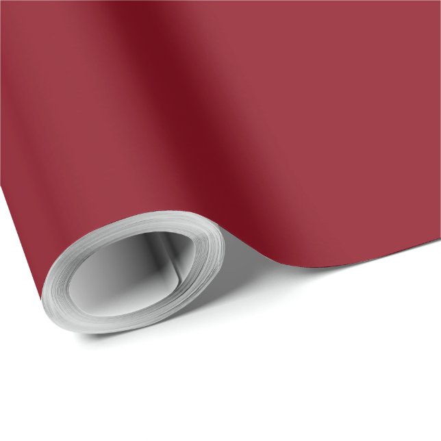Elegant Christmas Solid Red Wrapping Paper (Roll Corner)