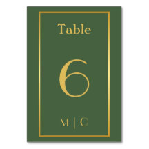 Elegant Christmas table number
