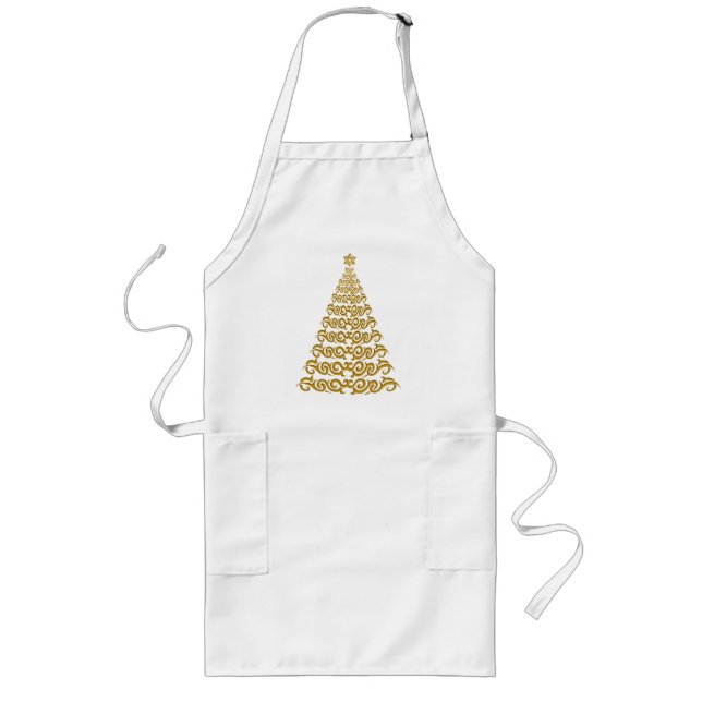 Elegant Christmas Tree Apron (Front)