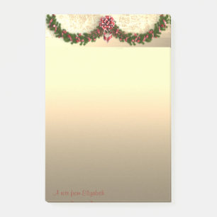 Elegant Christmas Tree Branch - Personalised Post-it Notes