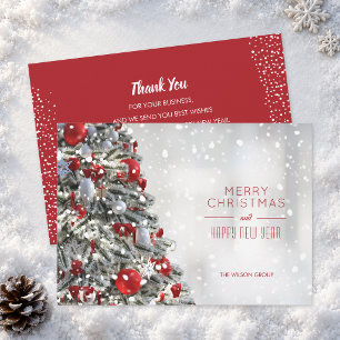 Elegant Christmas Tree Business Holiday Card