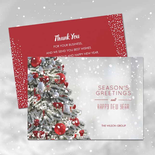 Elegant Christmas Tree Business Holiday Card (Creator Uploaded)