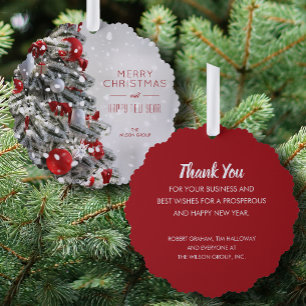 Elegant Christmas Tree Business Holiday Tree Decoration Card