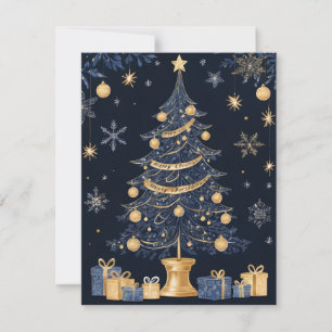 Elegant Christmas Tree Candle and Gift Card