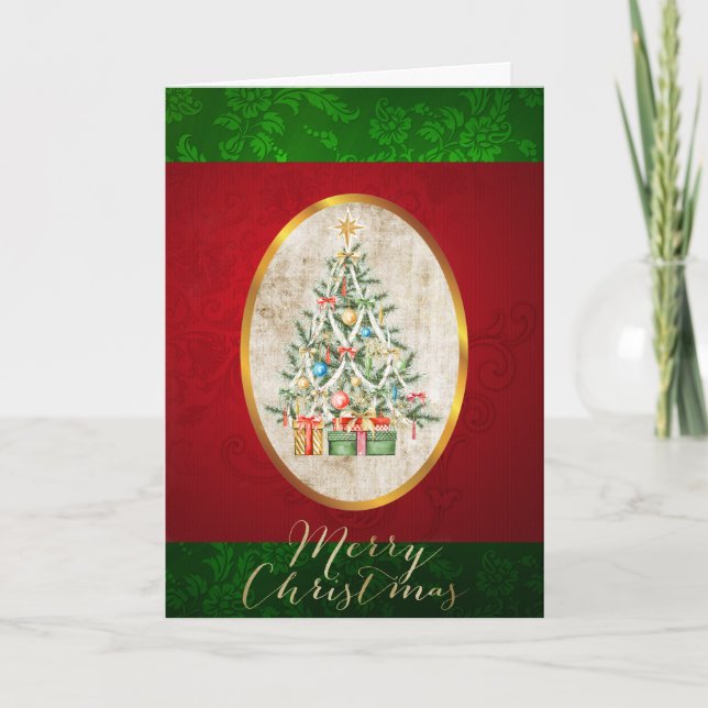 Elegant Christmas Tree Card (Front)
