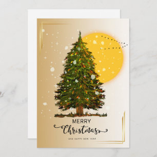 Elegant Christmas Tree Card Merry Christmas 