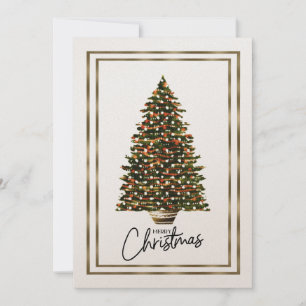 Elegant Christmas Tree Card Merry Christmas