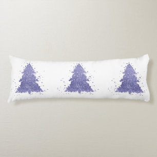 Elegant Christmas Tree Charming Lavender Purple Body Cushion