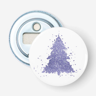 Elegant Christmas Tree Charming Lavender Purple Bottle Opener