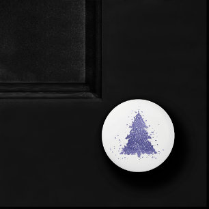 Elegant Christmas Tree   Charming Lavender Purple Ceramic Knob