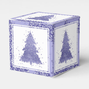 Elegant Christmas Tree   Charming Lavender Purple Favour Box